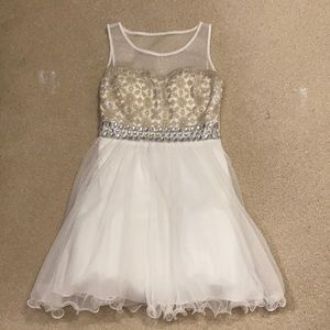 My Michelle Champagne Semi-Formal Dress